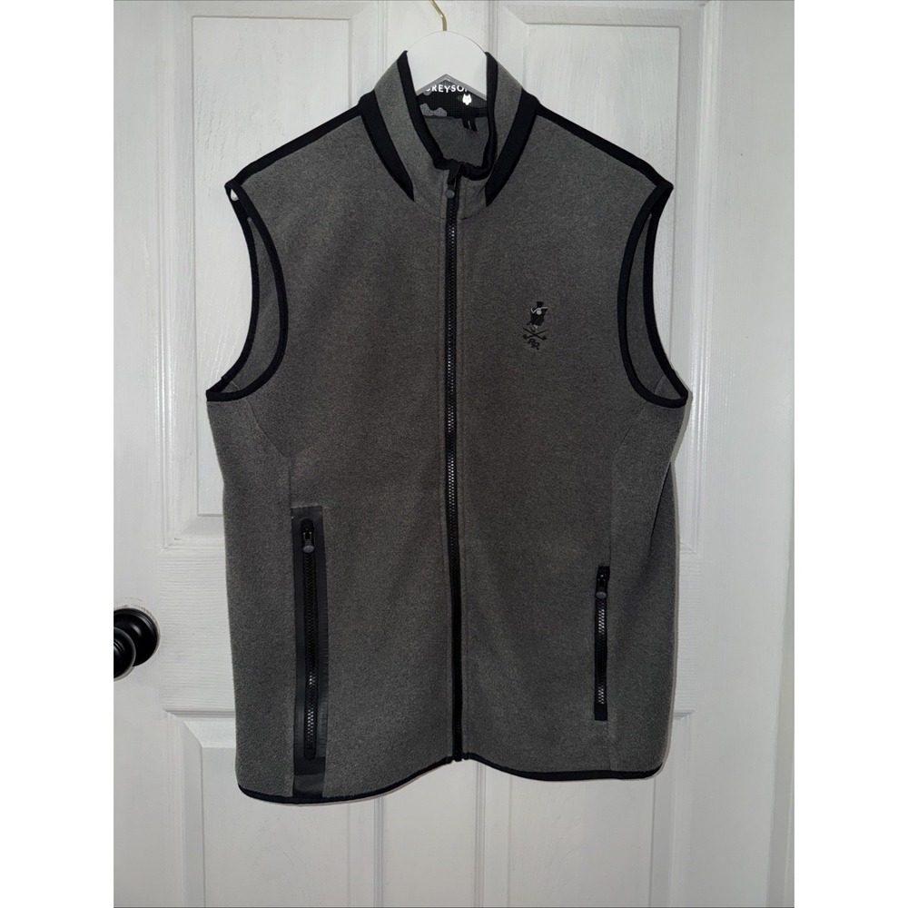 Greyson Vest Men's M Gray Senesqua Full Zip Primaloft Fleece Golf Radley Run